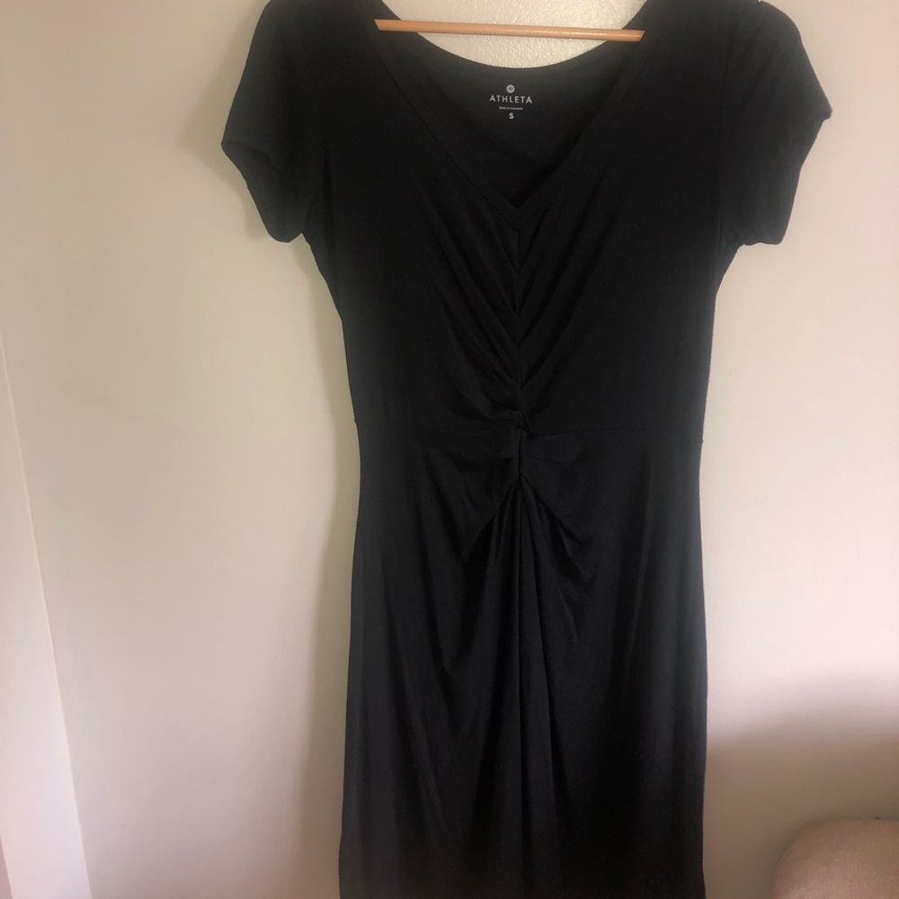 Athleta black dress with v neck